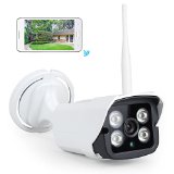 IdeaNext HD 720P Outdoor WiFi Wireless IP Camera Bullet P2P 40m131ft IR Night Vision Motion Detection Email Alert Remote View Waterproof 36mm Lens Built-in Micro SD Card Slot up to 32GB Microphone