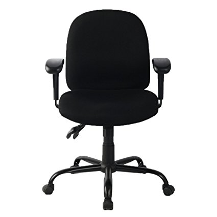 VIVA OFFICE Mid Back Fabric Office Task Chair with Adjustable Backrest Height&Angle and Armrest