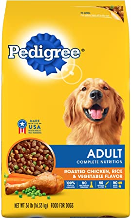 Pedigree Adult Roasted Chicken, Rice & Vegetable Flavor Dry Dog Food 36 Pounds