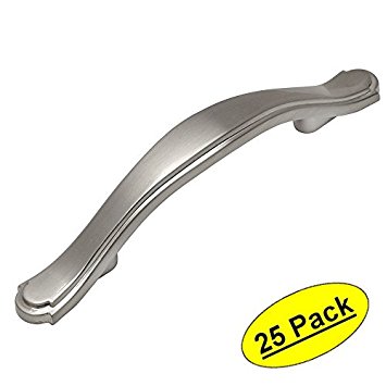 Cosmas 8816SN Satin Nickel Cabinet Hardware Handle Pull - 3" Hole Centers, 25-Pack
