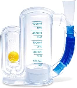 Peak Flow Meter 5000ML Lung Breathing Trainer Lung Exerciser Device