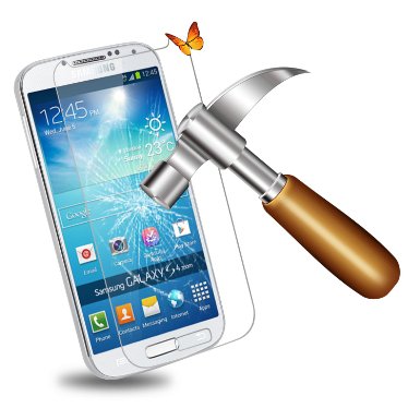 iAnder Premium Tempered Glass Screen Protector for Samsung Galaxy S4 - Screen Protector for Samsung Galaxy S4