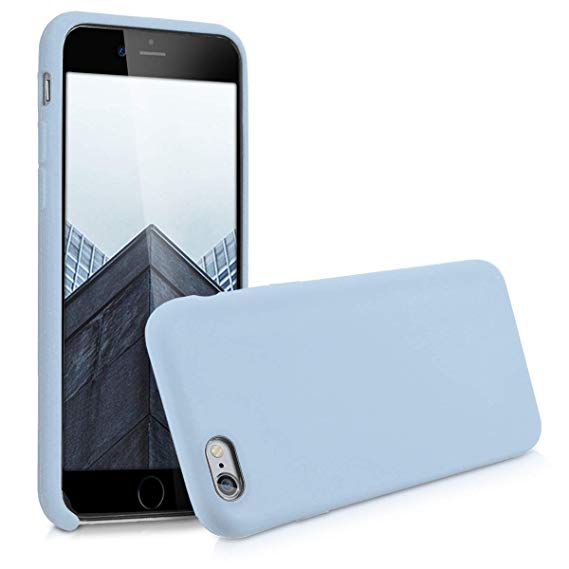 kwmobile TPU Silicone Case for Apple iPhone 6 / 6S - Soft Flexible Rubber Protective Cover - Light Blue Matte