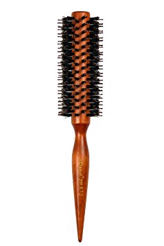 Styling Essentials Natural Boar Bristles Brush With Pin Tail, Round Hair Comb Ruled 2-Inch
