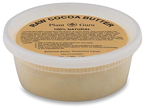 Raw Cocoa Butter 8 oz Pure 100% Unrefined FOOD GRADE Cacao Highest Quality Arriba Nacional Bean, Bulk Rich Chocolate Aroma For Lip Balms, Stretch Marks, DIY Base for Body Butters & Soap Making