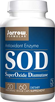 Jarrow Formulas Jarrow Superoxide Dismutase (Sod), 20mg, 60 Vegetarian Capsules, 1 Units