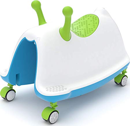 Chillafish Trackie, Rocker, Walker, Ride-On & Play Train All-in-One, Blue & Lime