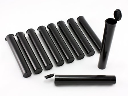 Skyway Viper Tube Doob Vial Waterproof Airtight Smell Proof Odor Sealing Container - Set of 10 (Black)