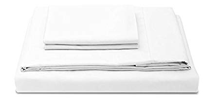 Molecule Bed Sheets with Air-Engineered Cooling Recovery, Tencel/Cotton Blend (White, Twin)