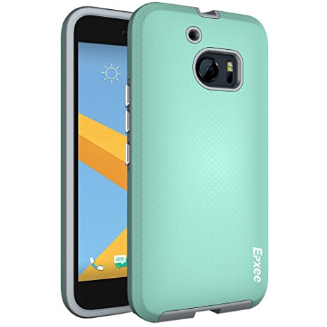 HTC 10 Case, Epxee ARMOR Defender Heavy Duty Protection Impact Resistant Shockproof Slim Fit TPU Plastic Dual Layer Protective Case Cover for HTC One M10 (Mint)