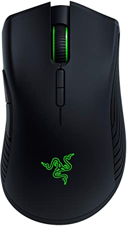 Razer Mamba Wireless Gaming Mouse: 16,000 DPI Optical Sensor - Chroma RGB Lighting - 7 Programmable Buttons - Mechanical Switches - Up to 50 Hr Battery Life