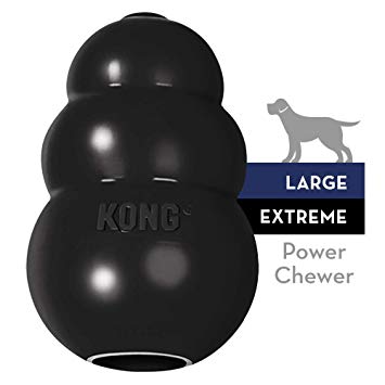 KONG Extreme Dog Toy - Toughest Natural Rubber, Black -Fun to Chew, Chase & Fetch- For Large Dogs