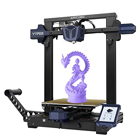 ANYCUBIC Imprimante 3D Vyper, impression 3D FDM avec niveau automatique mis à jour, avec lit d'impression magnétique en acier pour ressorts, extrudeur à double engrenage, 245 x 245 x 260 mm