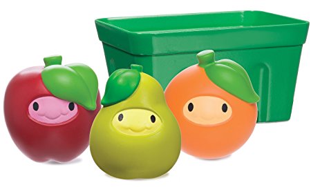 Munchkin Squirtin' Strain Fruit Basket Bath Toy, Apple/Pear/Orange