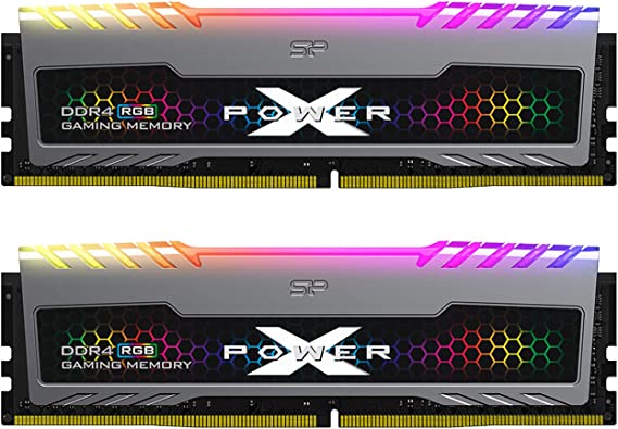 Silicon Power 32GB (2x16GB) XPOWER RGB Turbine Gaming DDR4 3200MHz (PC4 25600) 288-pin CL16 1.35V UDIMM Desktop Memory Module - Low Voltage (SP032GXLZU320BDBAP)