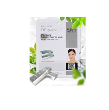 Dermal Korea Collagen Essence Full Face Facial Mask Sheet - Plantinum (10 Pack)