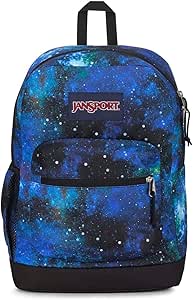 JanSport Cross Town Plus Backpack - Large Main Compartment, Side Water Bottle Pocket, 15-Inch Padded Laptop Sleeve - Cyberspace Galaxy