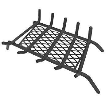 Landmann USA 97235 1/2" Steel Fireplace Grate with Ember Retainer, 23", 5 Bars