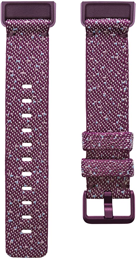 Fitbit Charge 4 Accessory Band, Official Fitbit Product, Woven, Rosewood, Small