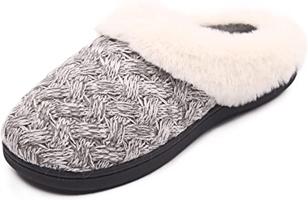 Caramella Bubble Women's Fuzzy Slip on Slippers,Cozy Memory Foam House Slippers,Plush Fleece Warm Indoor Outdoor House Shoes