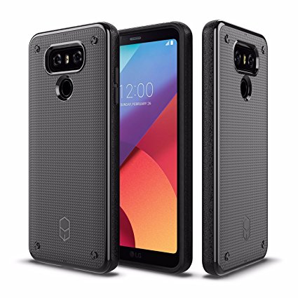 Patchworks Flexguard Case in Black for LG G6 - Slim Fit Protective Case Extreme Cover with Poron XRD