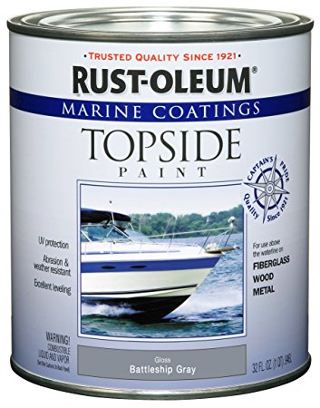 Rust-Oleum 207005 Marine Topside Paint, Battleship Gray, 1-Quart