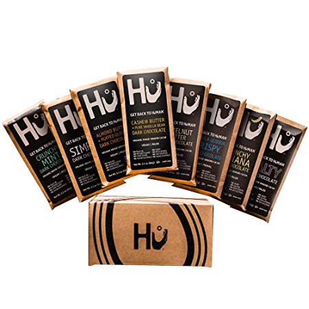 Hu Dark Chocolate Bars 8 Pack Variety | Organic Cacao, Vegan, Gluten Free, Paleo, Non GMO | 8 Bars, 2.1oz Each