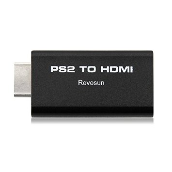 Revesun Mini PS2 to HDMI Audio Video Converter Adapter with 3.5mm Audio Output Supports All PS2 Display Modes