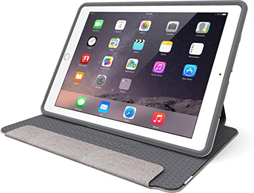 OtterBox SYMMETRY FOLIO SERIES Case for iPad Mini 1/2/3 - Retail Packaging - GLACIER STORM (WHITE/GUNMETAL GREY)