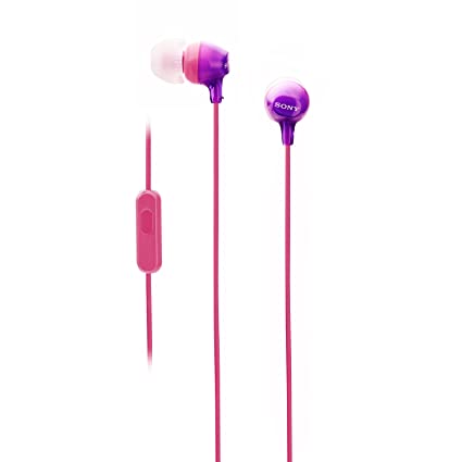 Sony MDR-EX15AP Wired In Ear Headphone with Mic (Violet)