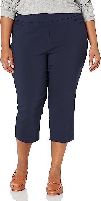 Briggs New York Women's Plus-Size Pull on Capri L Pocket