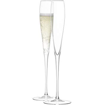 LSA International 100 ml Wine Grand Champagne Flute, Clear (Pack of 2)