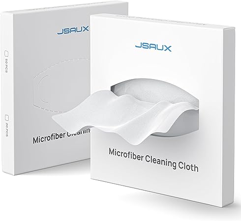 JSAUX Microfiber Cleaning Cloth (100 Total) for Steam Deck| Eye Glass Disposable Clean Cloth | Safe for Lens, Eyeglasses, Glasses, Screens, Cameras, iPad, iPhone, Cell Phone, LCD TV Screens and More