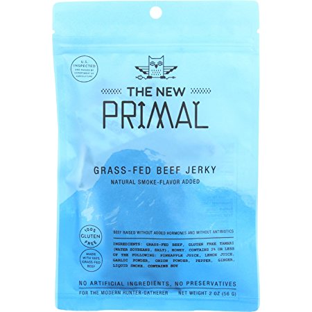 The New Primal Paleo Friendly Grass-Fed Beef Jerky, Original, 2 Ounce