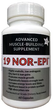 19 Nor-Epi Advanced Muscle Building Supplement - Promotes Muscular Growth - 60 Capsules Per Bottle