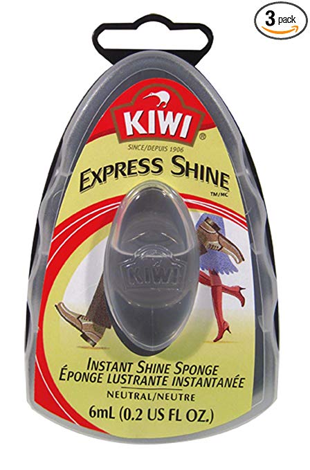 Kiwi Neutral Express Shine Sponge, Neutral, 0.2 US fl. oz. (Pack of 3)