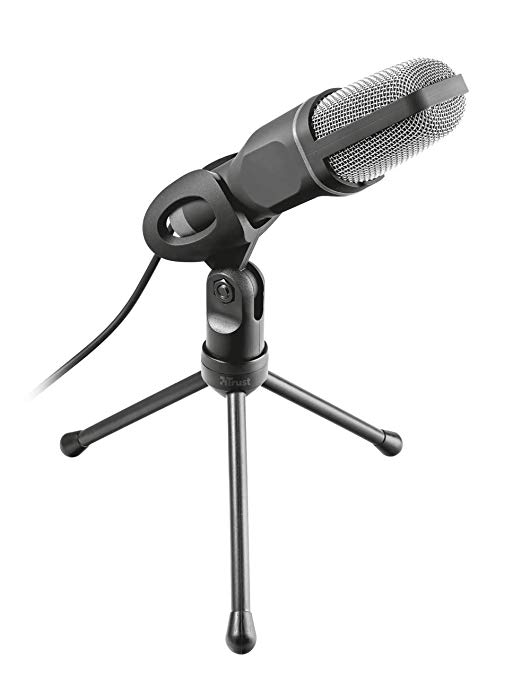 Trust Gaming Voxa USB Microphone and Stand for PC and Laptop, USB Connected