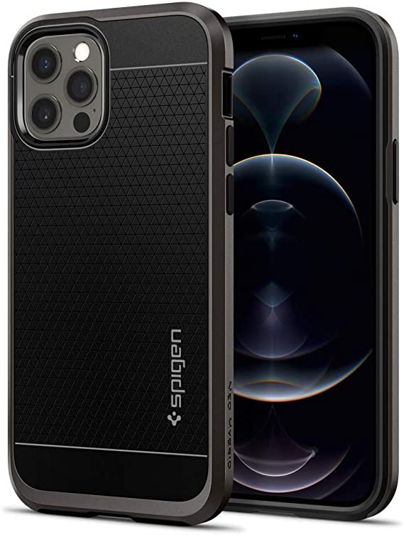 Spigen Neo Hybrid Works with Apple iPhone 12 Case/iPhone 12 Pro Case (2020) - Gunmetal