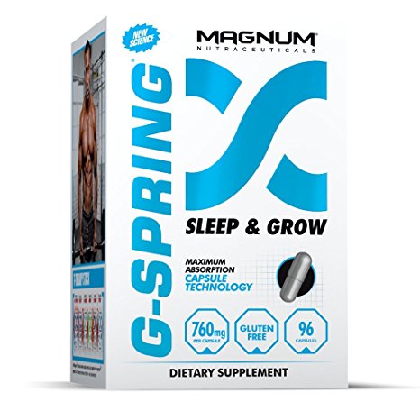 Magnum Nutraceuticals G-Spring Sleep & Grow - 96 Capsules - Improve Recovery - Burn More Fat - Increase Resting GH Levels