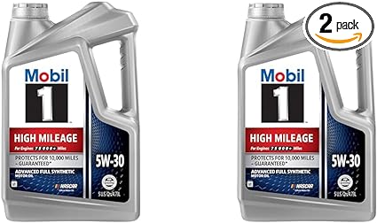 High Mileage Full Synthetic Motor Oil 5W-30, 5 Quart (Pack of 2)