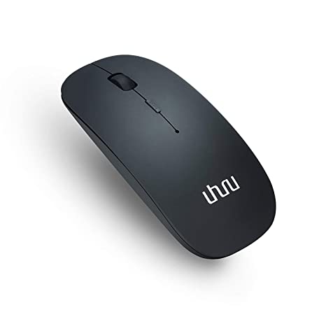UHURU Rechargeable Bluetooth Wireless Mouse for PC, Mac, Laptop, Android Tablet (Black)