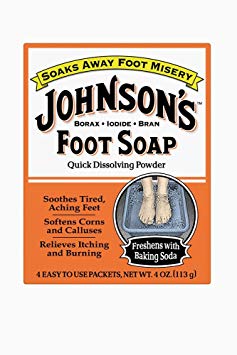 Johnson's Foot Soap Quick Dissolving Powder, 16 Packets (Pack of 4)