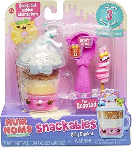 Num Noms 554370 Snackables Silly Shakes- Neapolitan Shake, Multicolor
