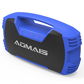 AOMAIS GO Bluetooth Speakers,Portable Indoor/Outdoor 30W Full Volume Wireless Stereo Pairing Speaker IPX7 Waterproof,Booming Bass with Power Bank,Durable for Pool Party,Beach,Camping,Hiking(Blue)