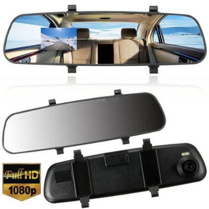 Tsing Car HD 1080P 2.7'' Video Recorder G-sensor Dash Cam Rearview Mirror Camera DVR