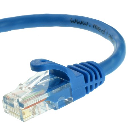 Mediabridge Cat5e Ethernet Patch Cable 25 Feet - RJ45 Computer Networking Cord - Blue