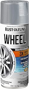 Rust-Oleum 366440 High Performance Wheel Spray Paint, 11 oz, Metallic Steel, (Pack of 1)