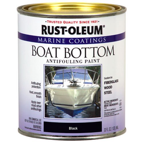 Rust-Oleum 207012 Marine Flat Boat Bottom Antifouling Paint, 1-Quart, Black