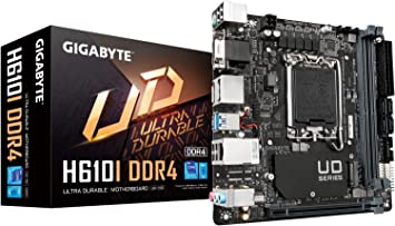 GIGABYTE H610I DDR4 (H610/ Intel LGA 1700/ Mini-ITX/ DDR4/ Single M.2/ PCIe 4.0/ USB 3.2 Gen1/ Intel GbE LAN Chip/ Motherboard)