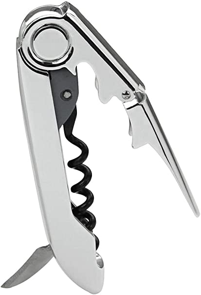 Vinturi All-In-One Waiter's Corkscrew Bottle Opener and Foil Cutter, Silver